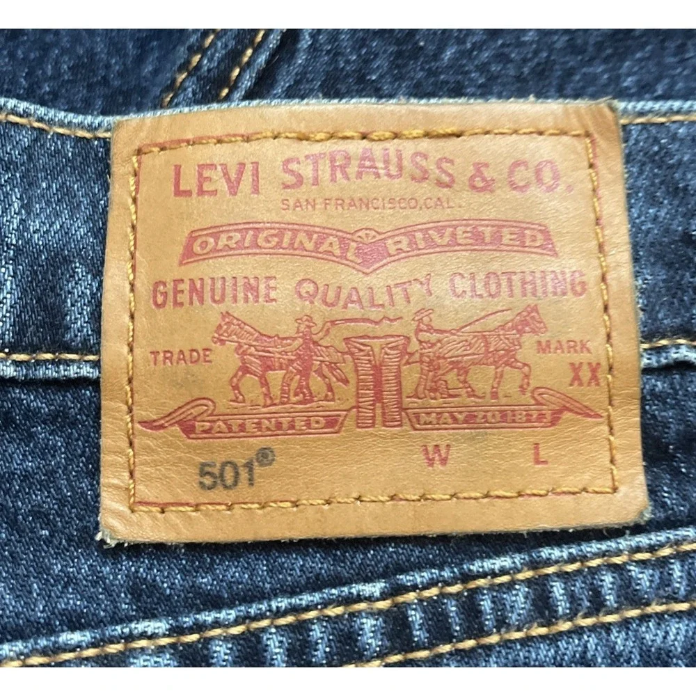 Levi's 501 Shorts Women's Size 20W Button Fly High Rise Jive Dark Wash